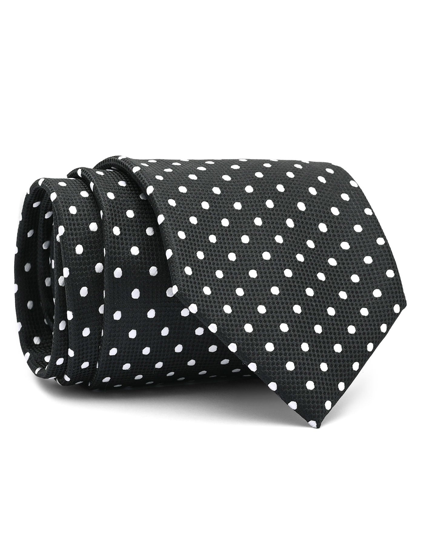Black Dotted Tie