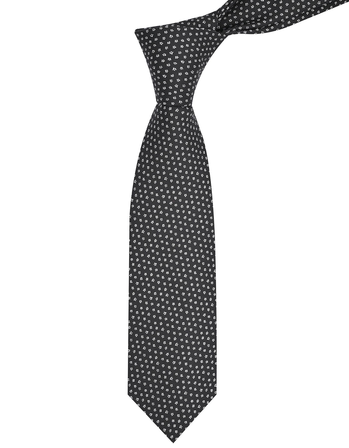 Black Floral Tie