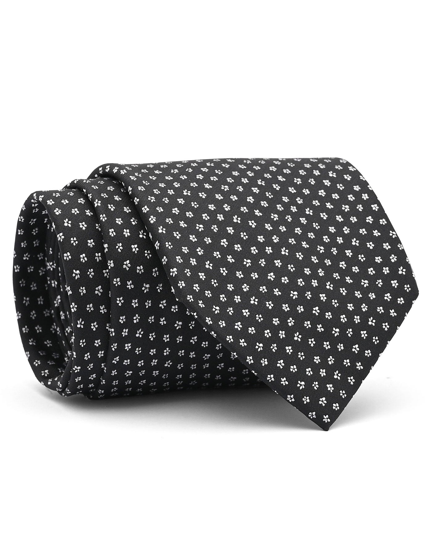 Black Floral Tie