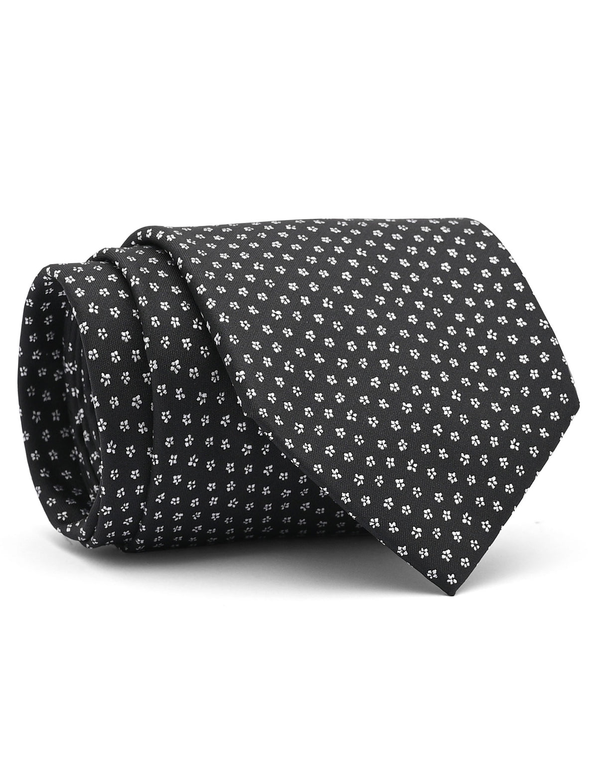 Black Floral Tie
