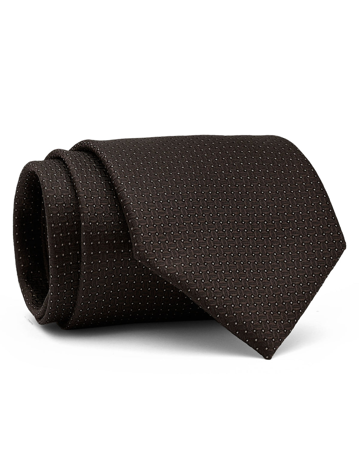 Brown Dotted Tie