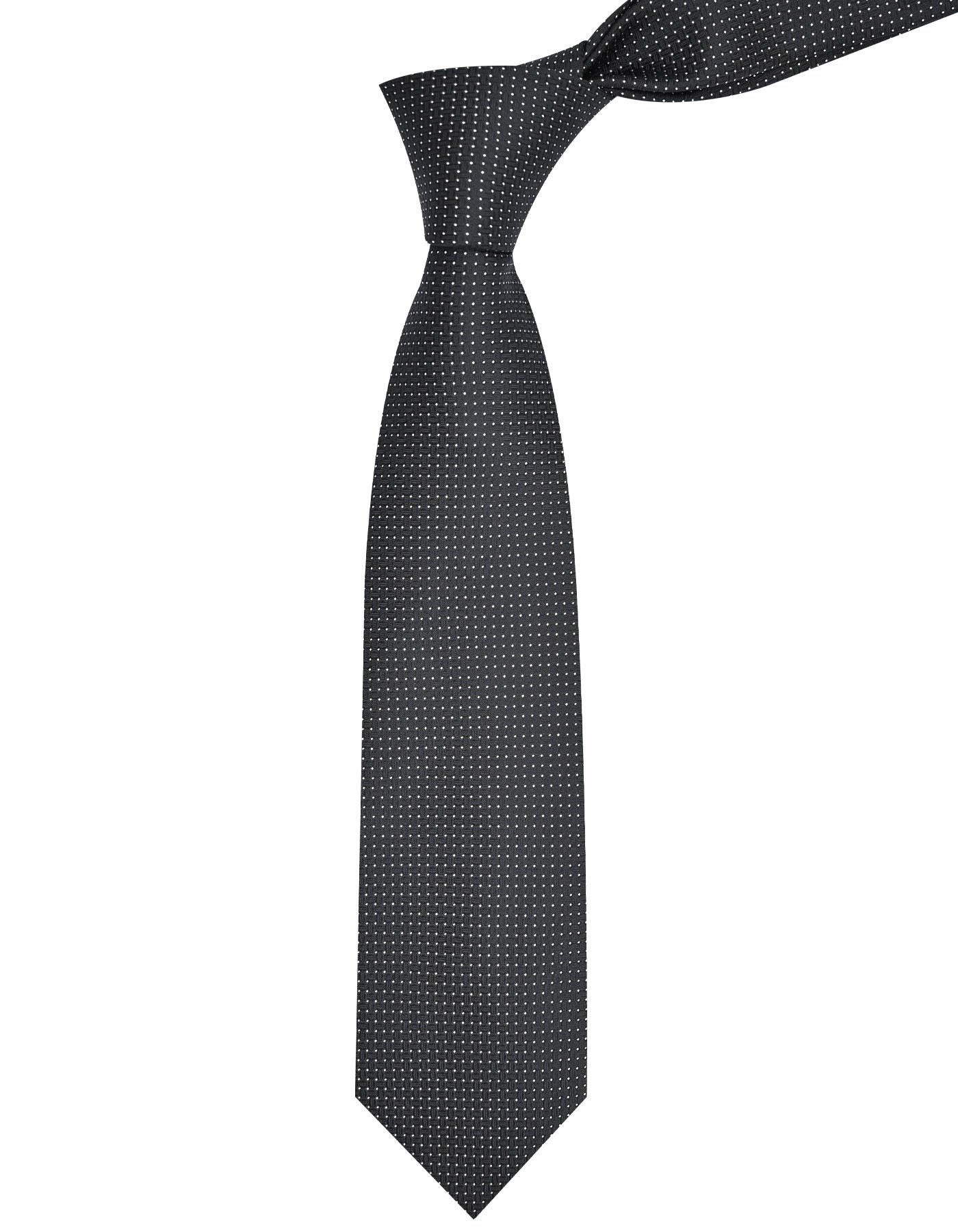 Black Dotted Tie