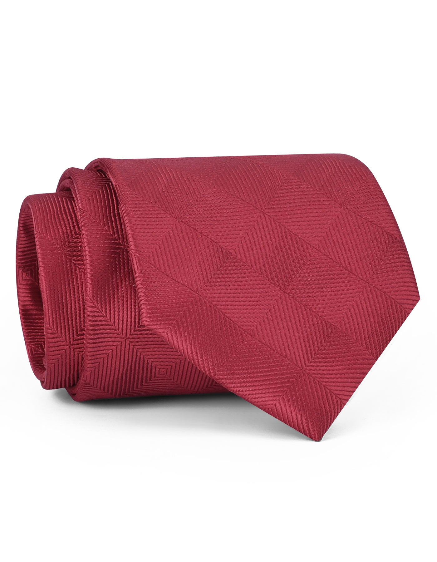 Red Geometric Tie