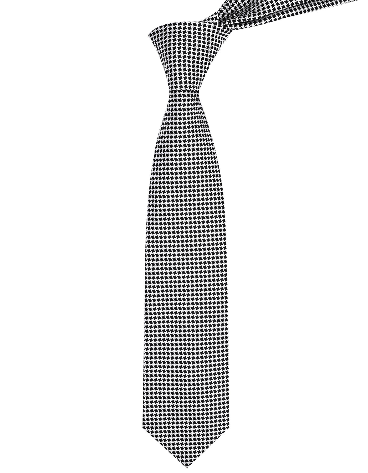 Silver Geometric Tie