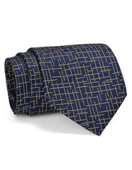 Blue Geometric Tie