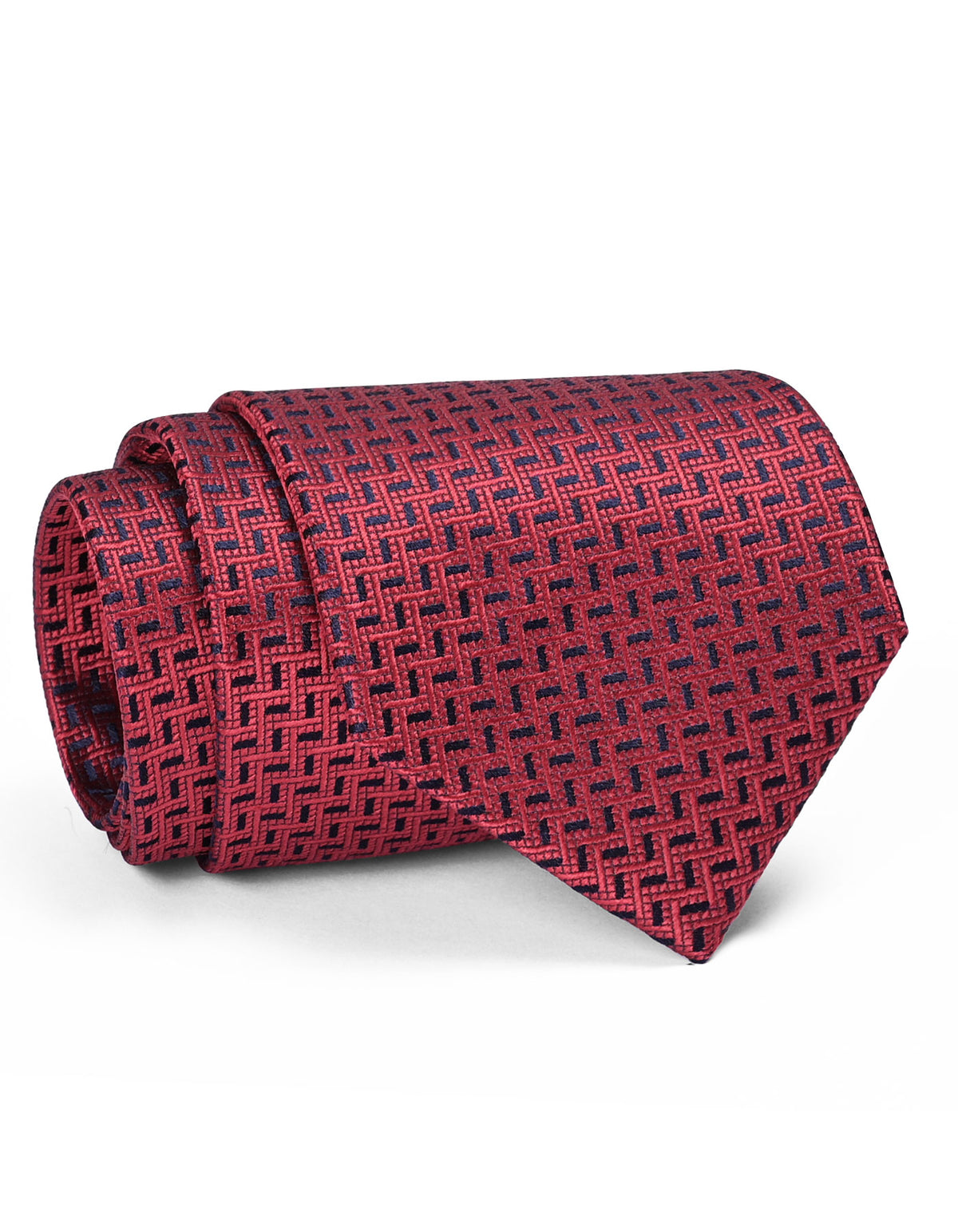 Red Geometric Tie