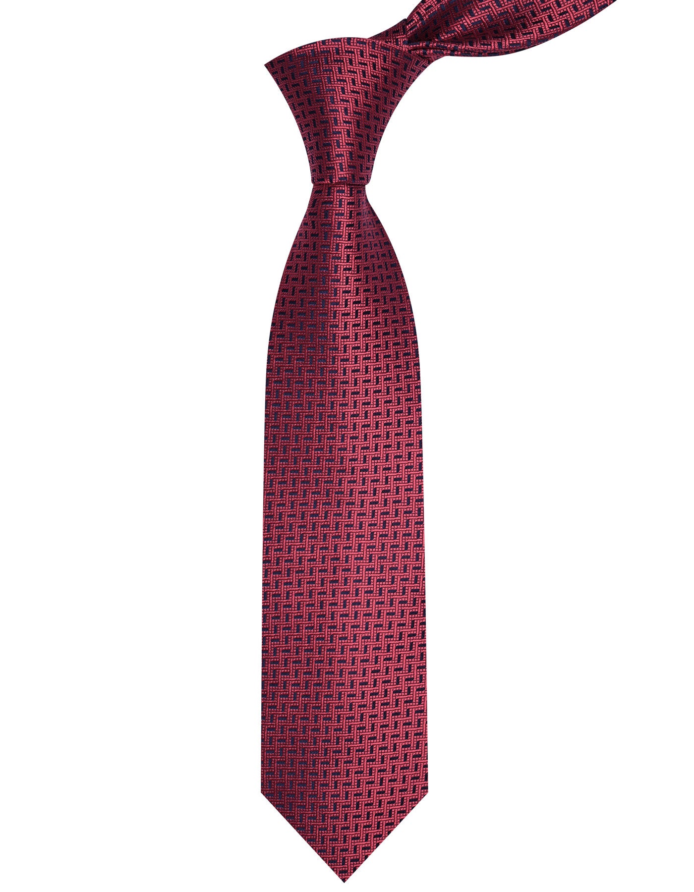 Red Geometric Tie