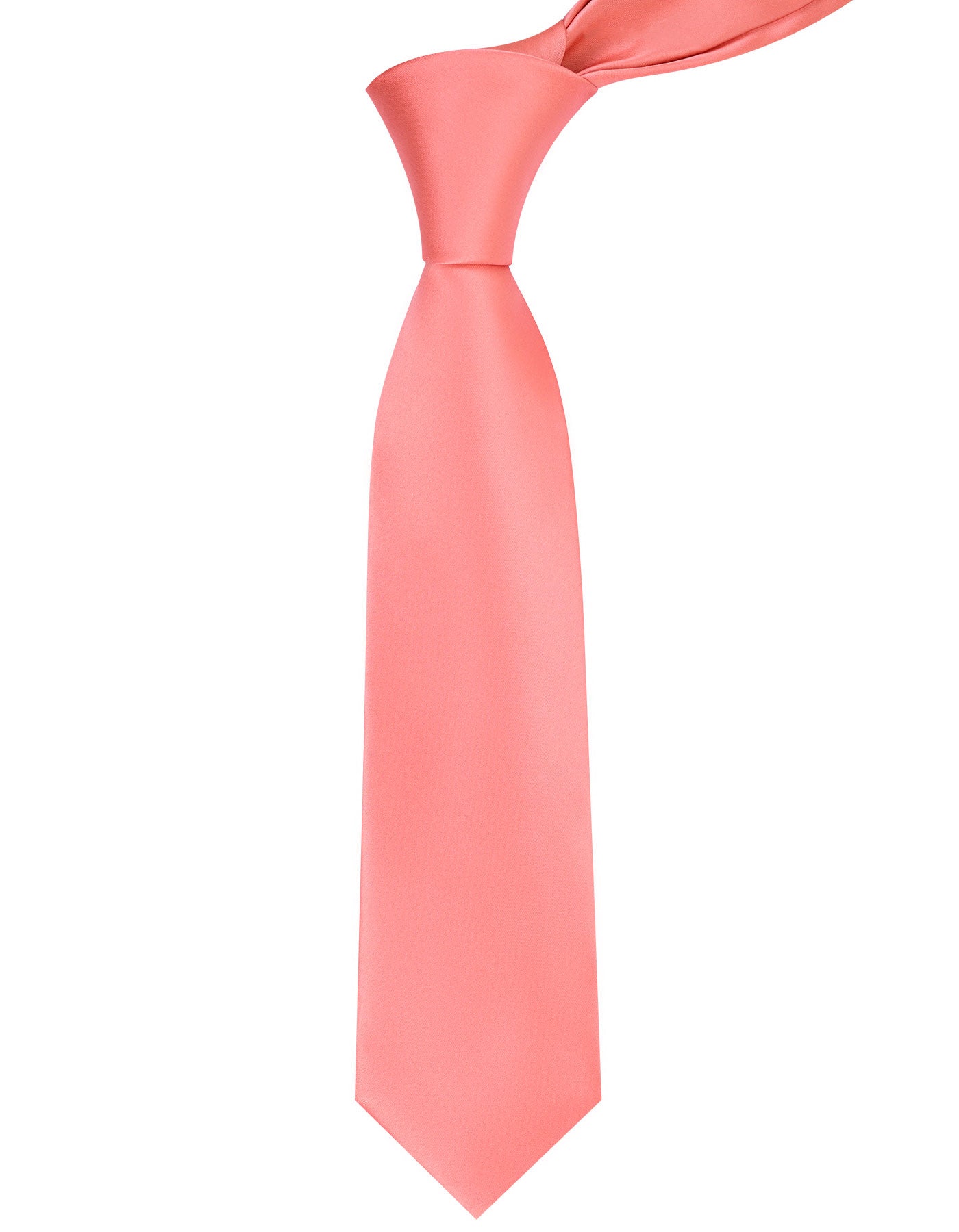 L Peach Plain Tie