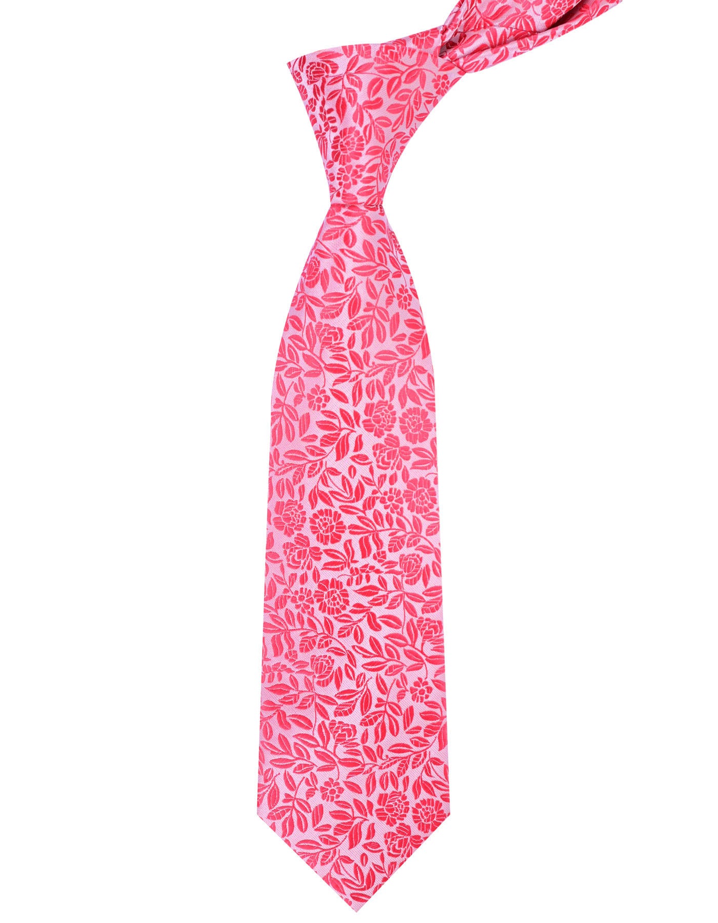 T Pink Floral Tie