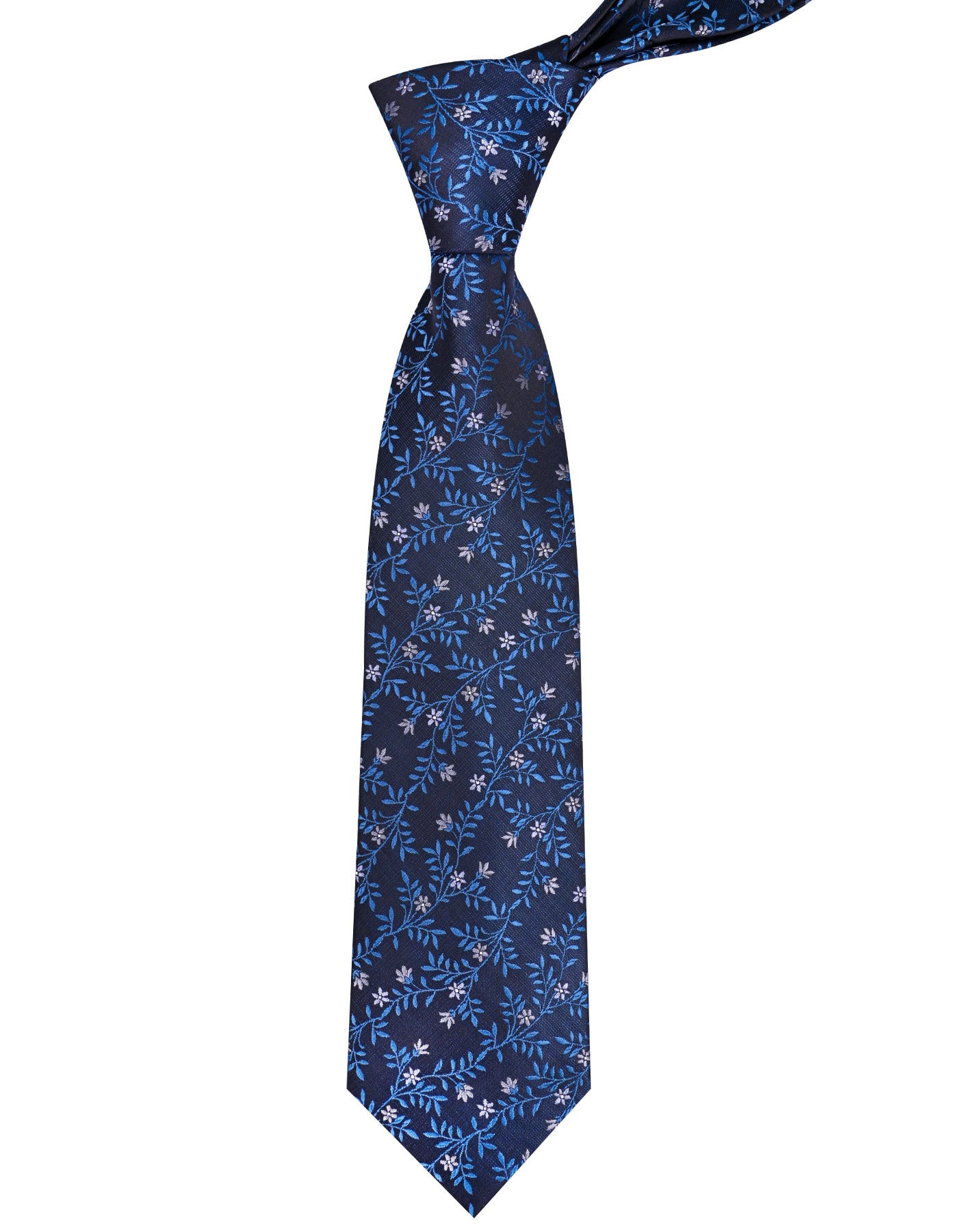 Black/Teal Floral Tie