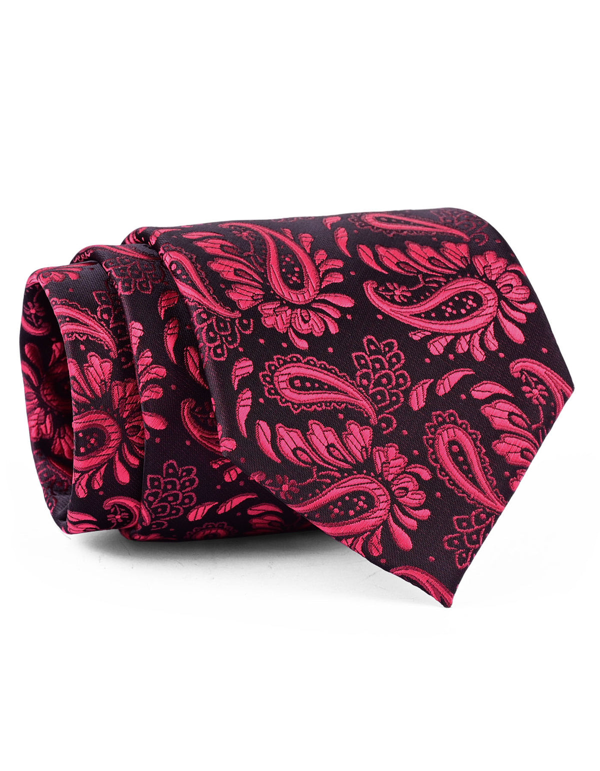 Black/Red Paisley Tie