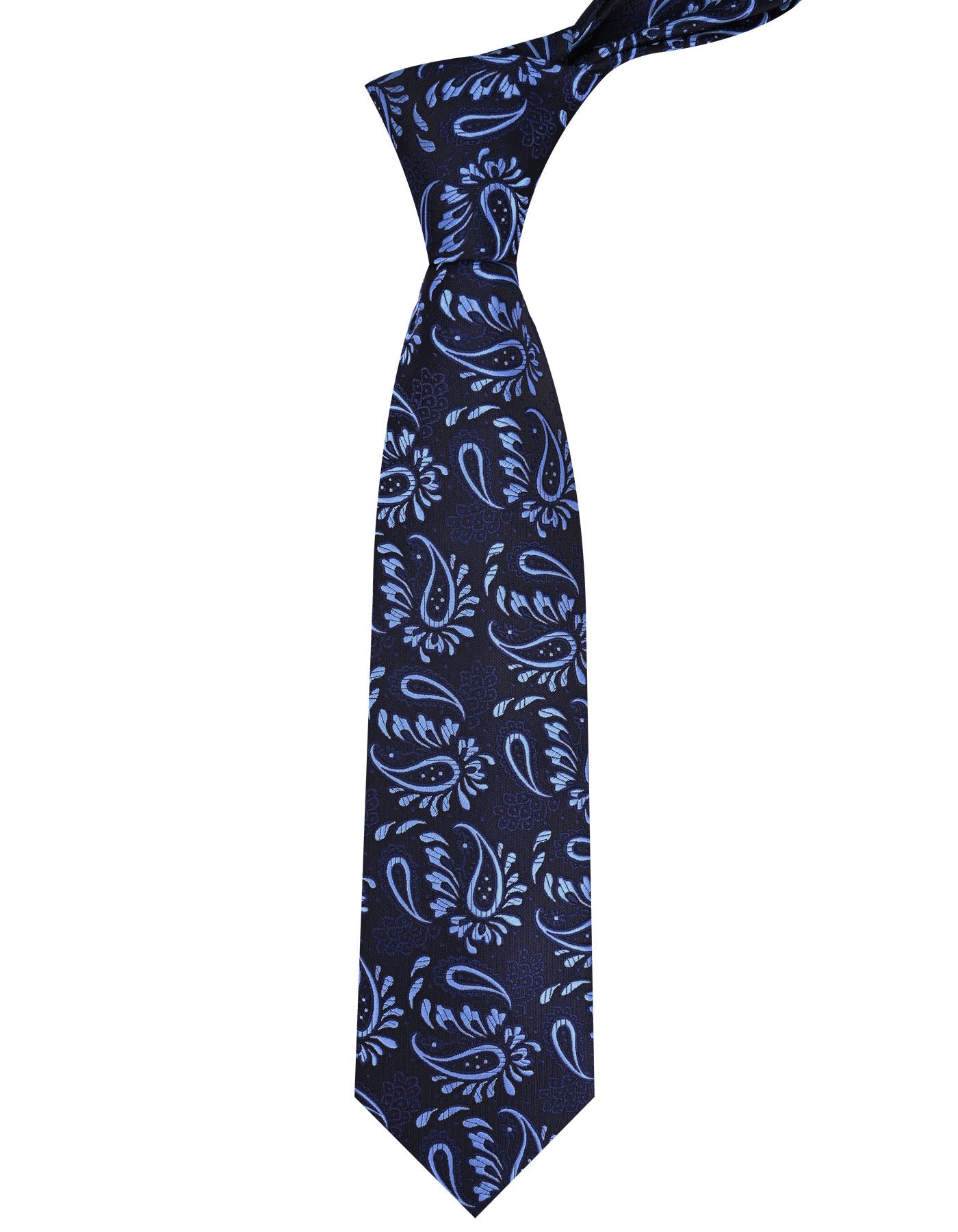 Navy/Sky Paisley Tie