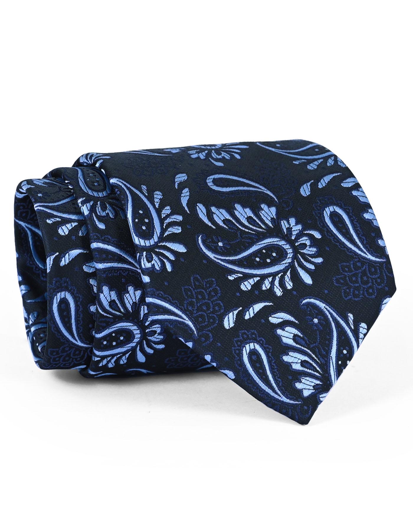 Navy/Sky Paisley Tie