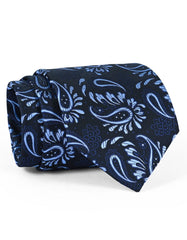 Navy/Sky Paisley Tie