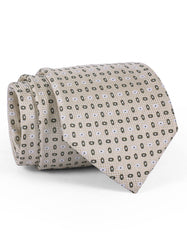 Cream/Olive Texture Tie