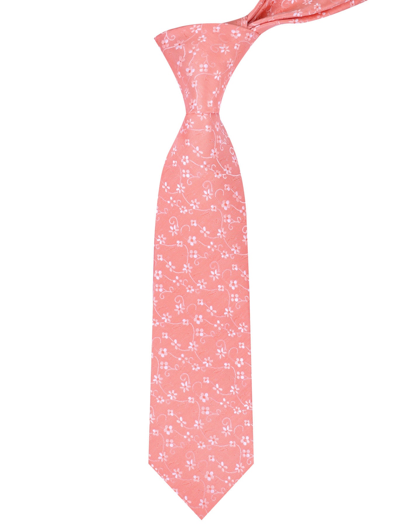 Peach Floral Tie