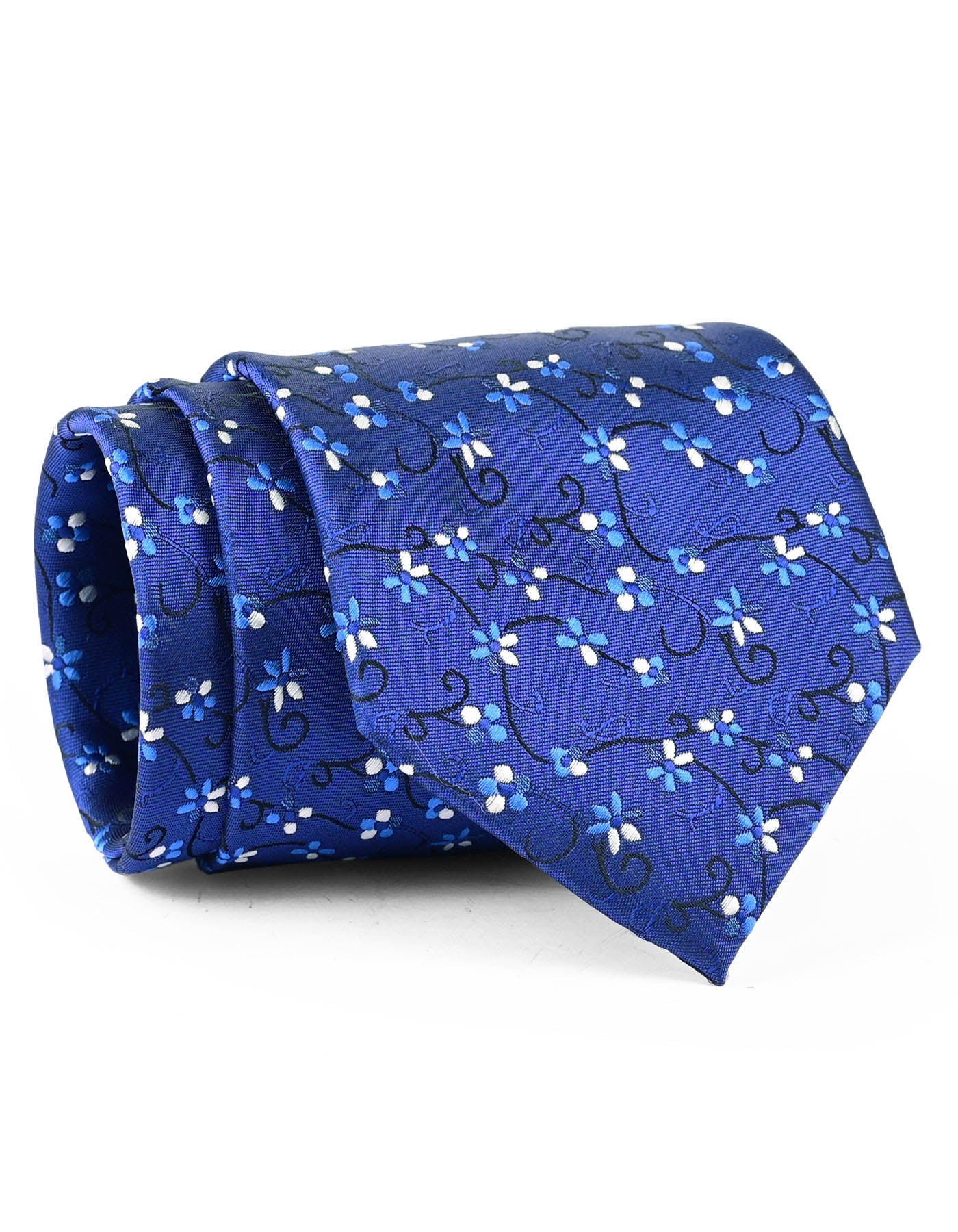 Blue Floral Tie