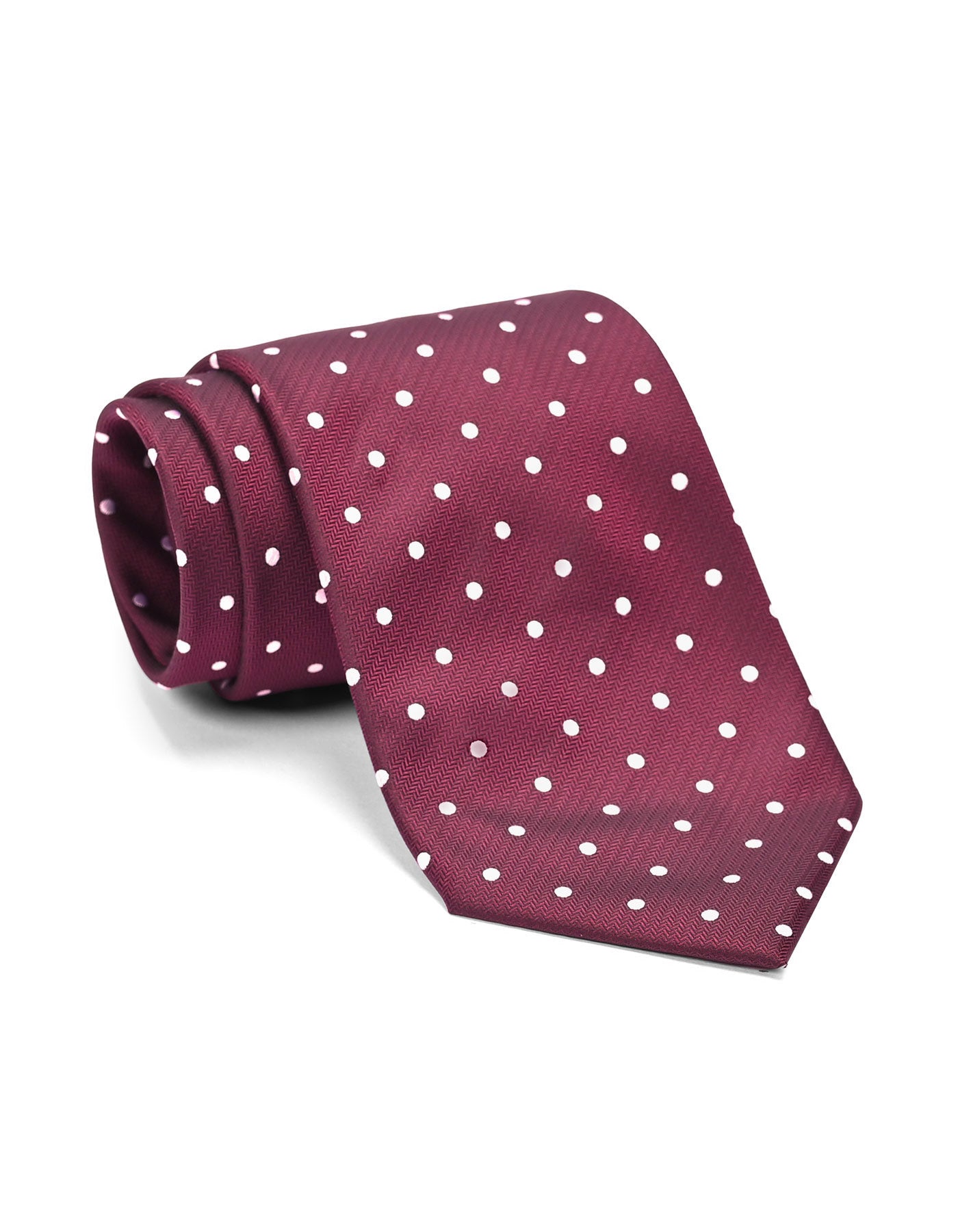 Maroon Dotted Tie