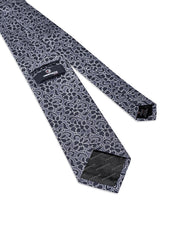 D Grey Floral Tie