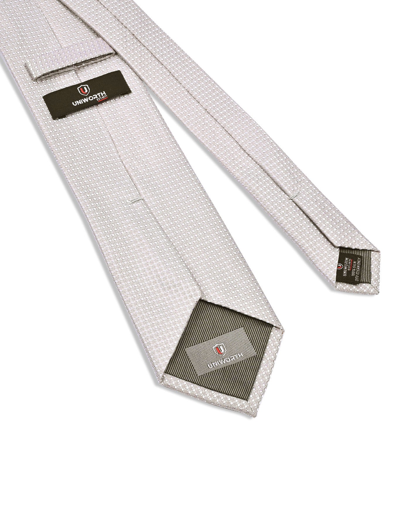 Cream Geometric Tie