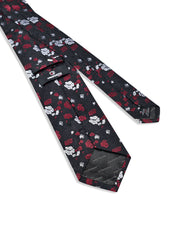 Black Floral Tie