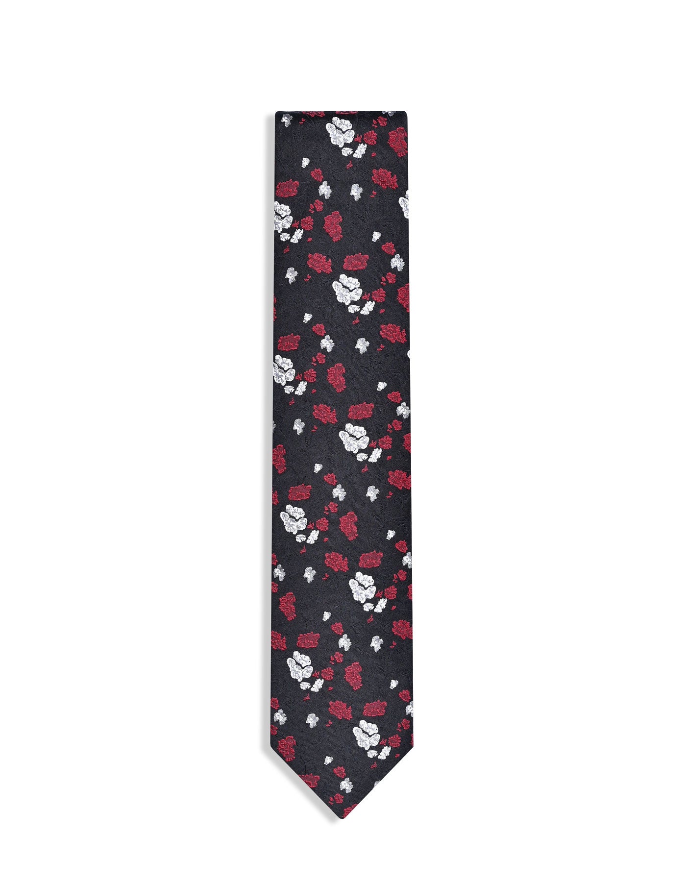 Black Floral Tie