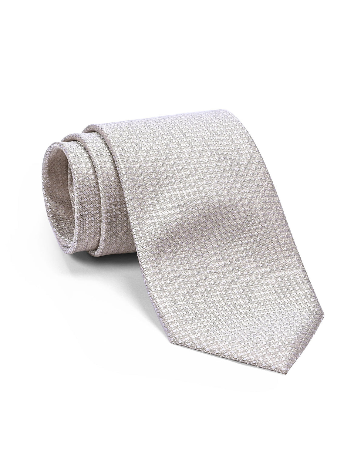 Cream Geometric Tie