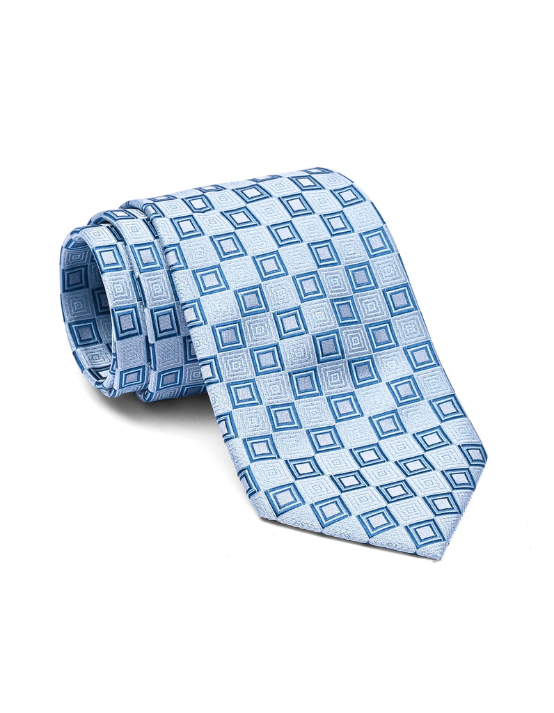 Turquoise Geometric Tie