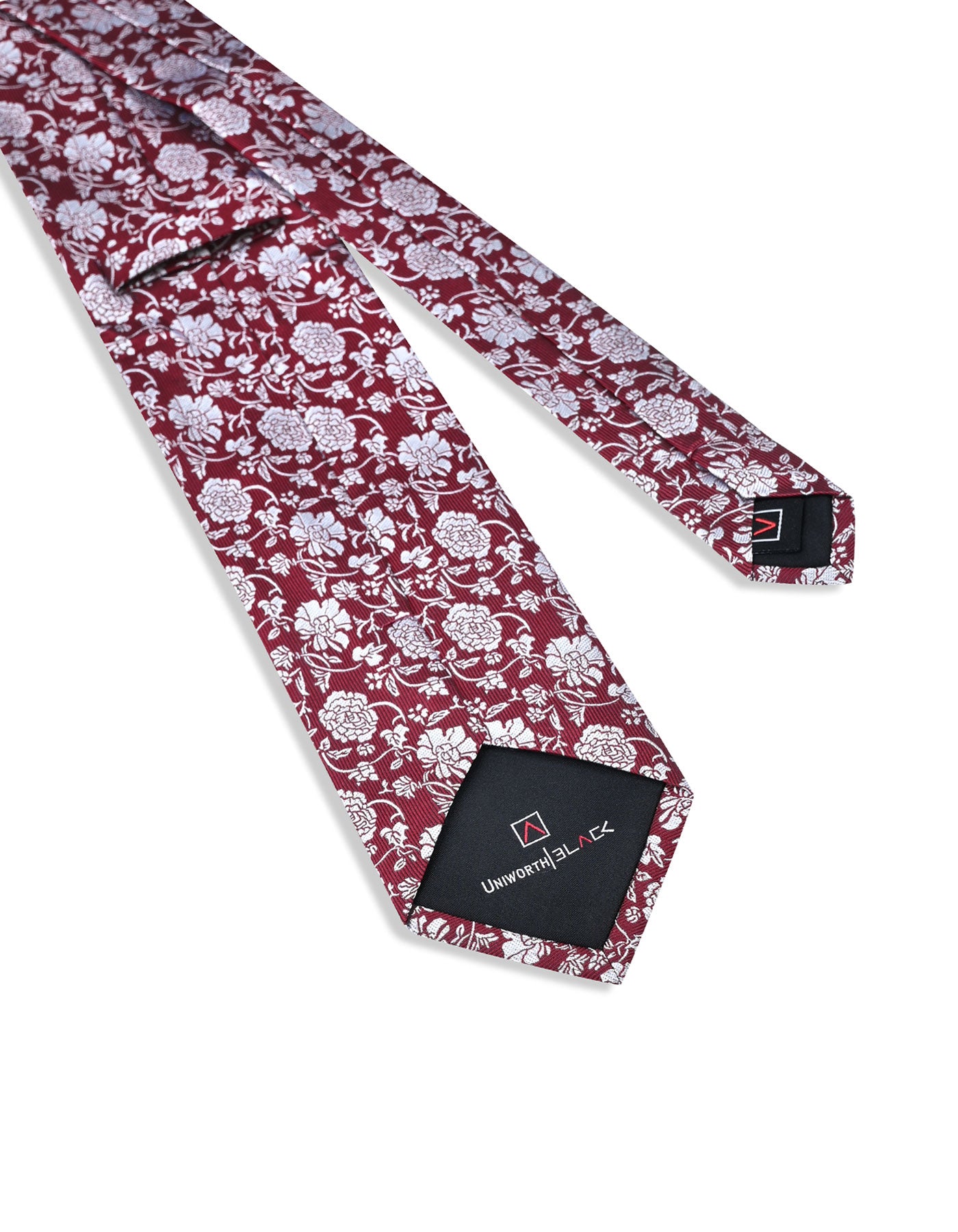 Maroon Floral Tie