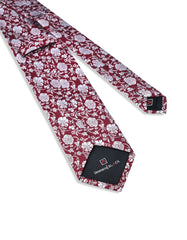 Maroon Floral Tie
