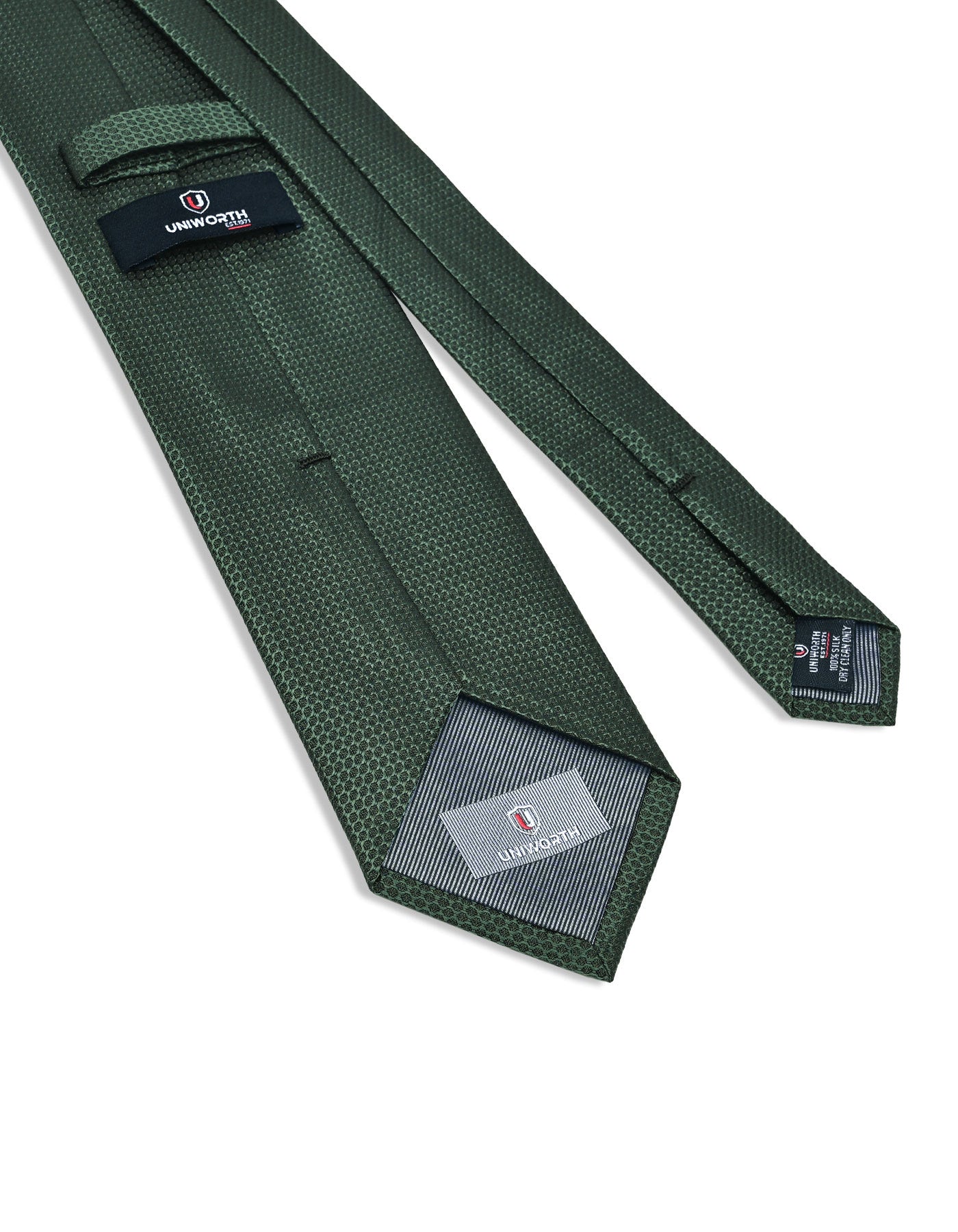 D Green Geometric Tie