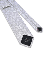 Silver Floral Tie
