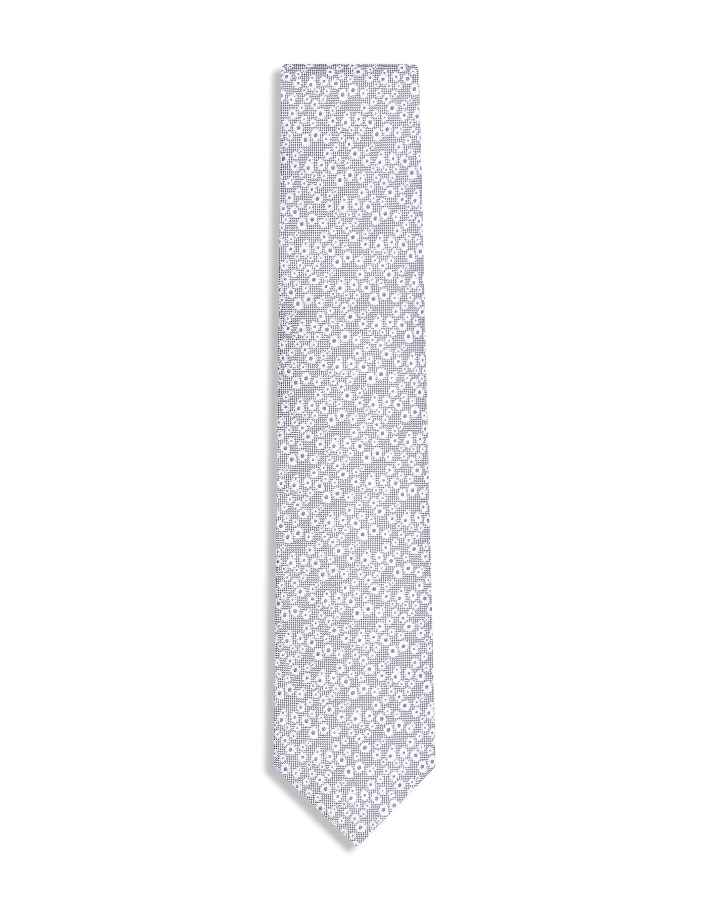 Silver Floral Tie