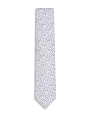 Silver Floral Tie