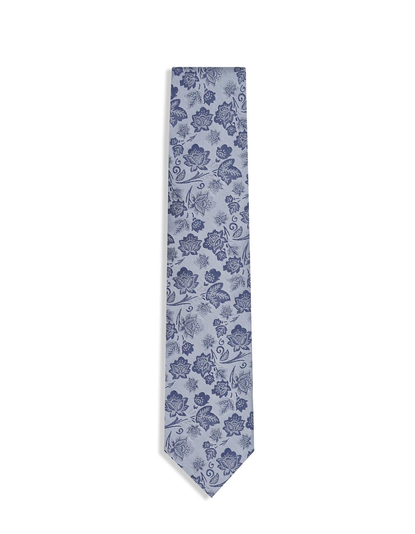 Grey Floral Tie