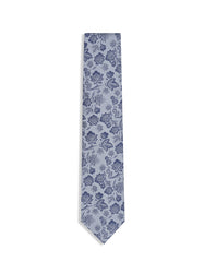 Grey Floral Tie