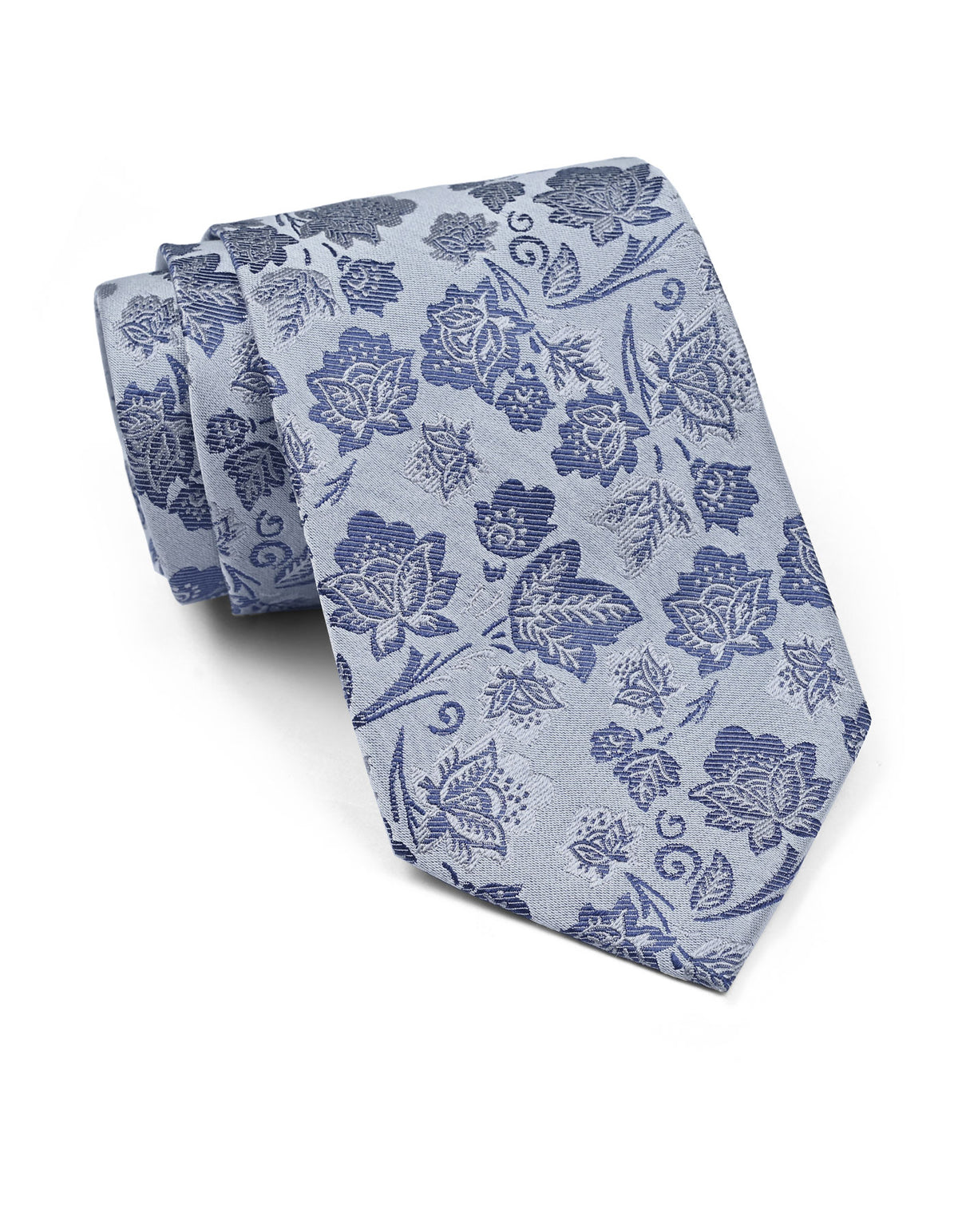 Grey Floral Tie