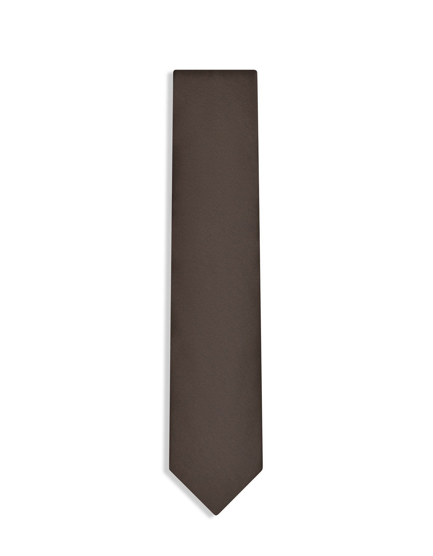 Brown Self Plain Tie