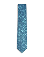 Teal Floral Tie