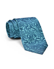 Teal Floral Tie