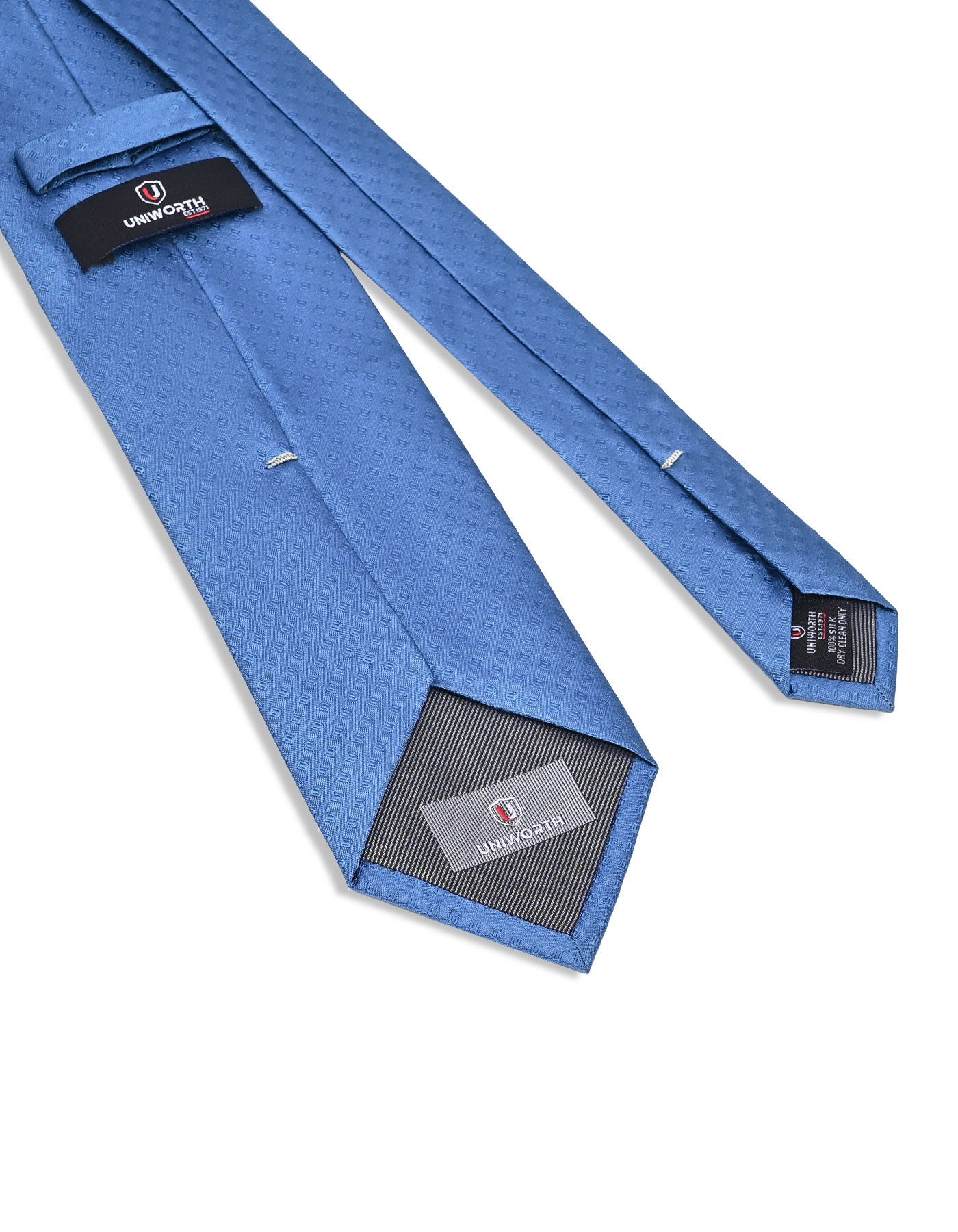 L Blue Geometric Tie