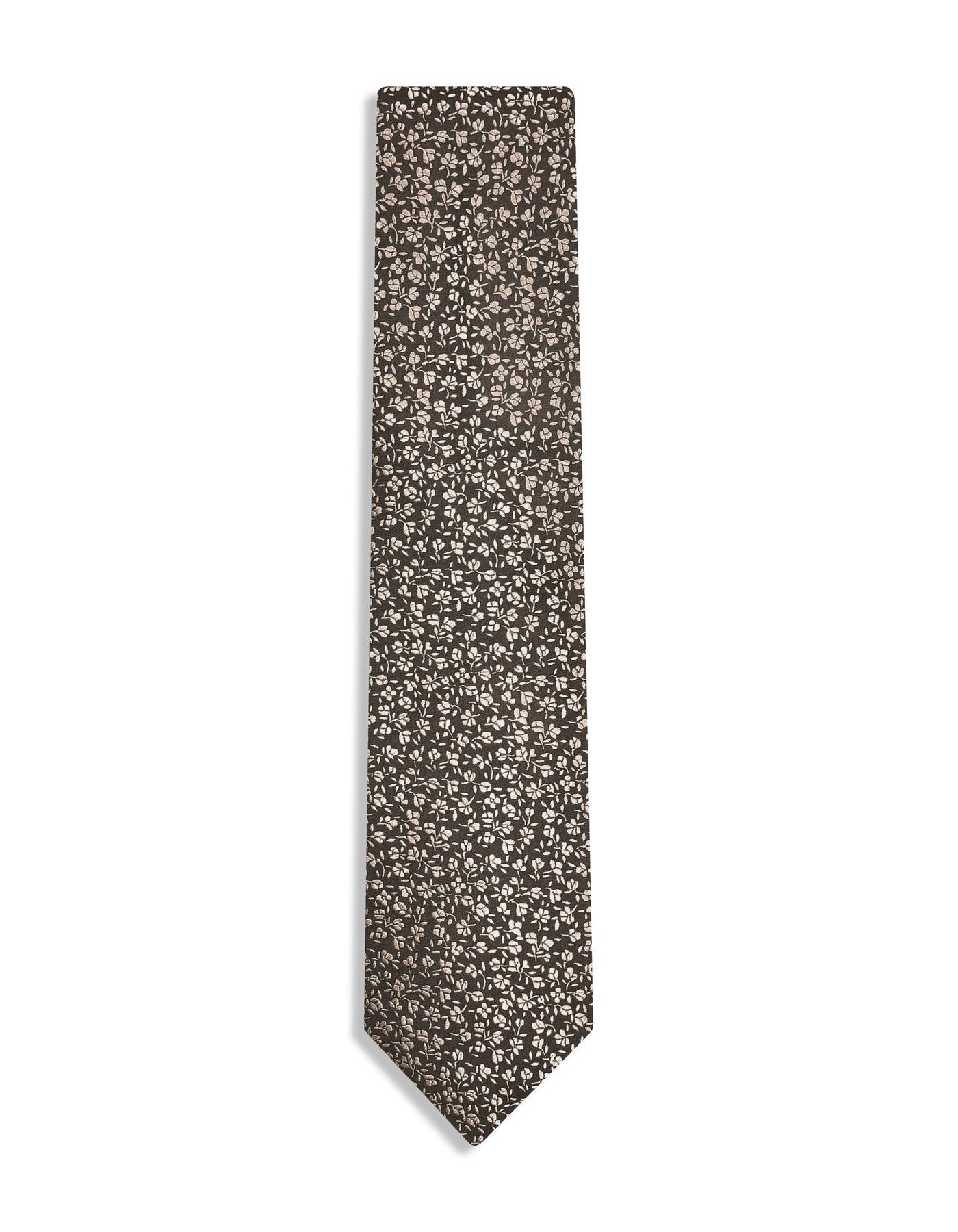 Brown Floral Tie