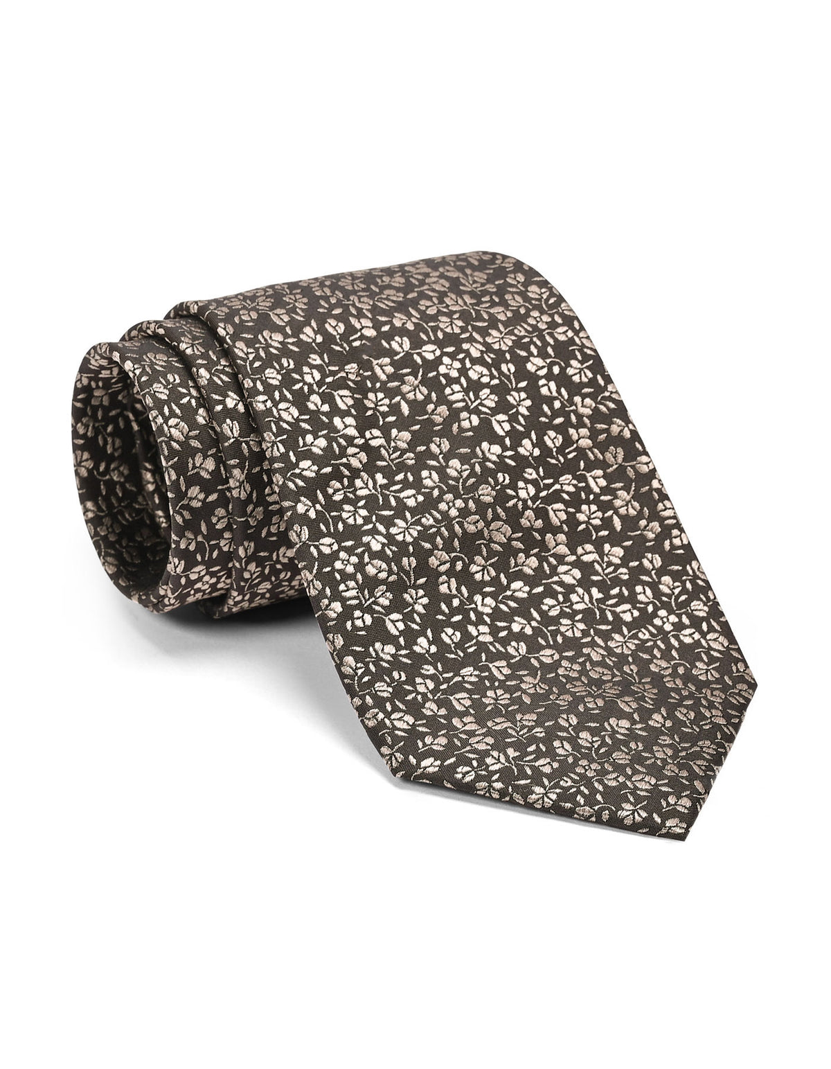 Brown Floral Tie
