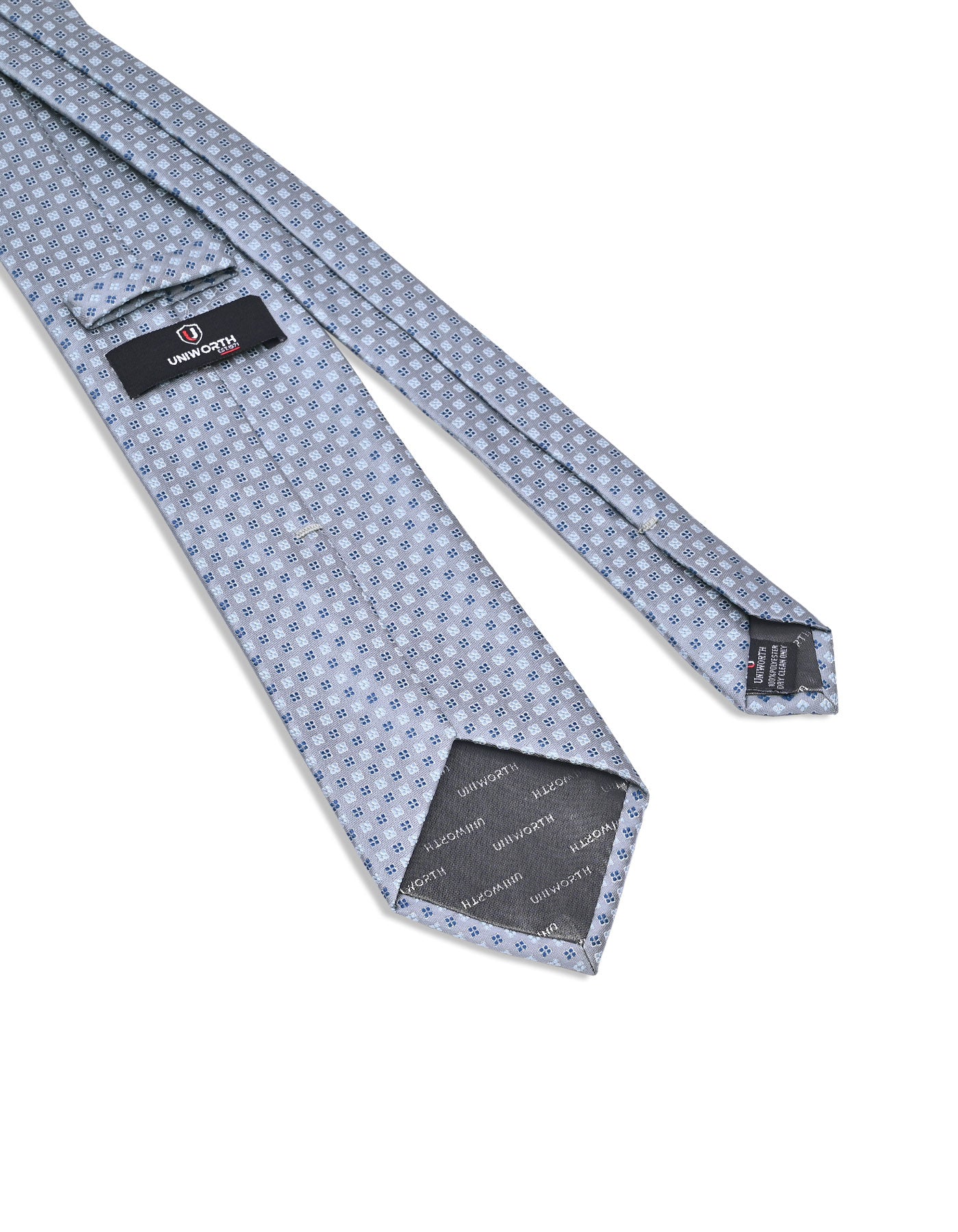 Silver Floral Tie