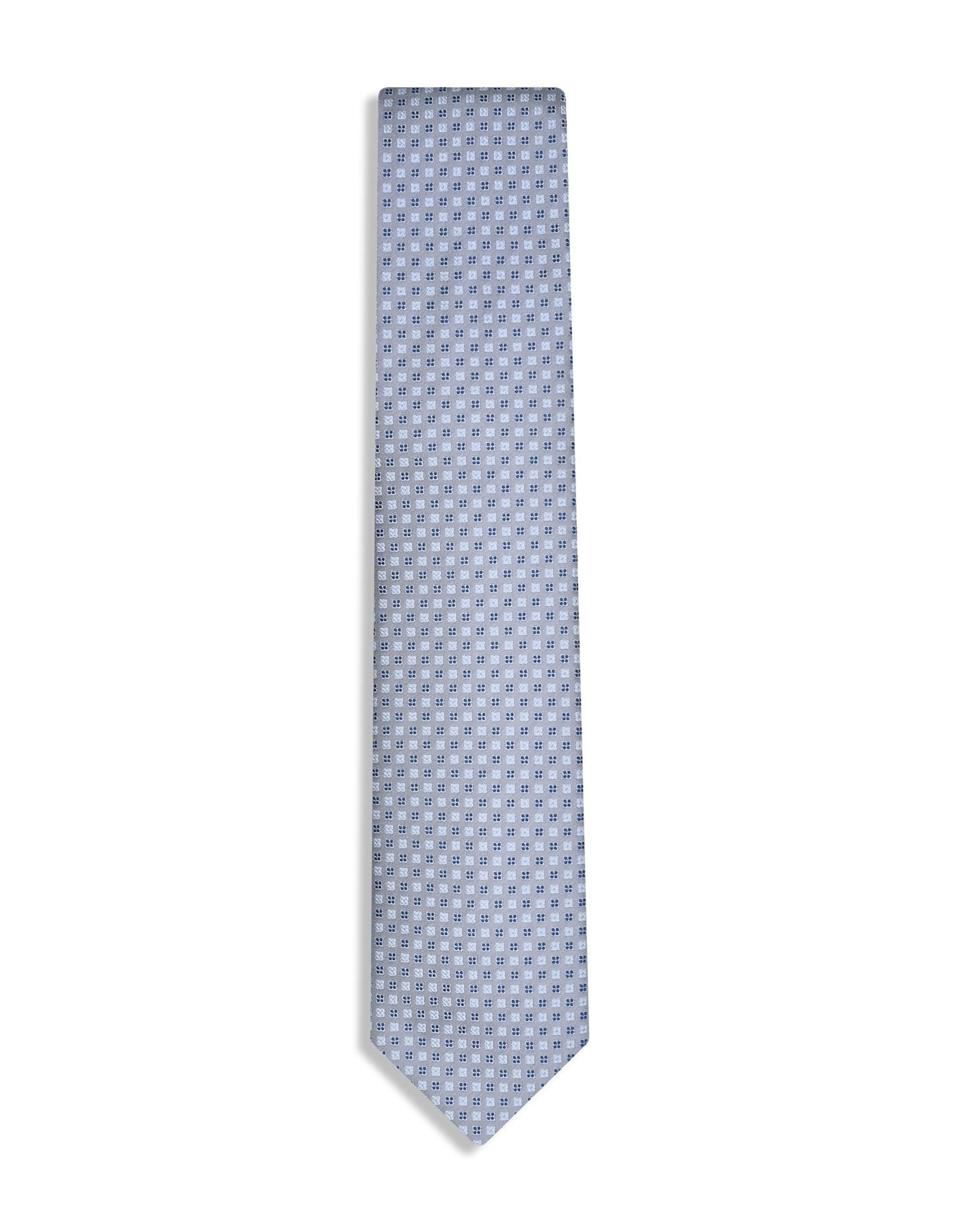 Silver Floral Tie