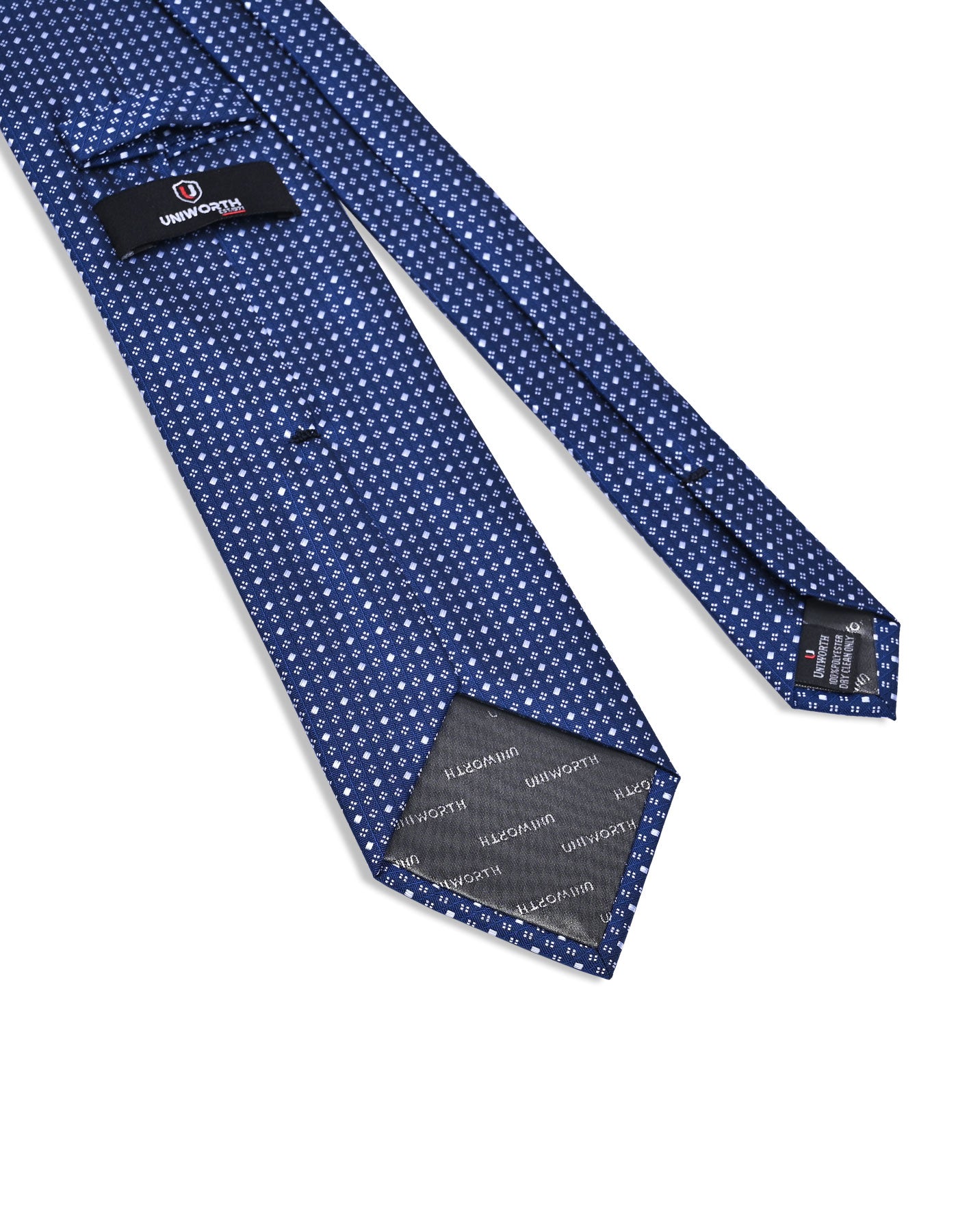 D Blue Geometric Tie