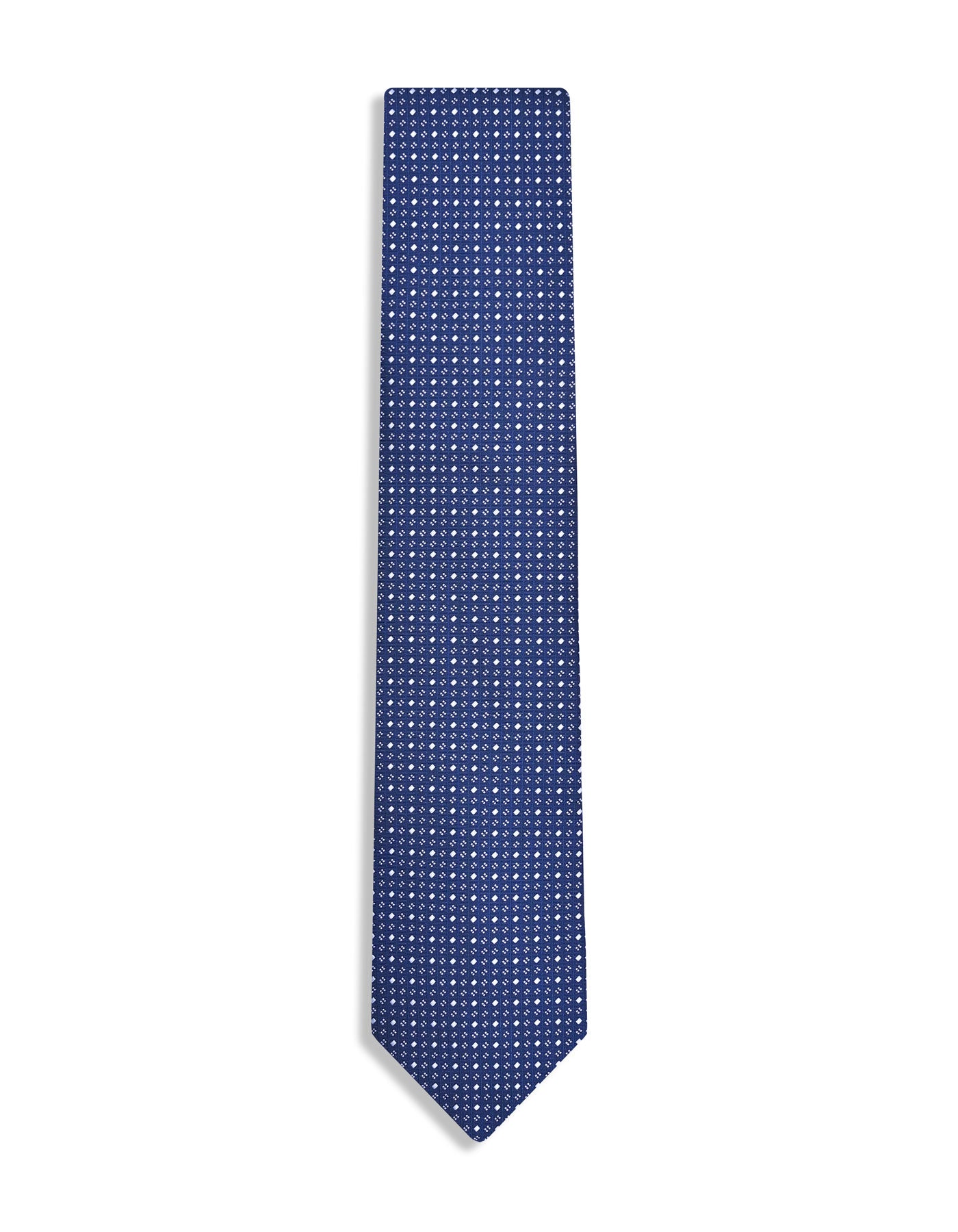 D Blue Geometric Tie