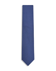 D Blue Geometric Tie