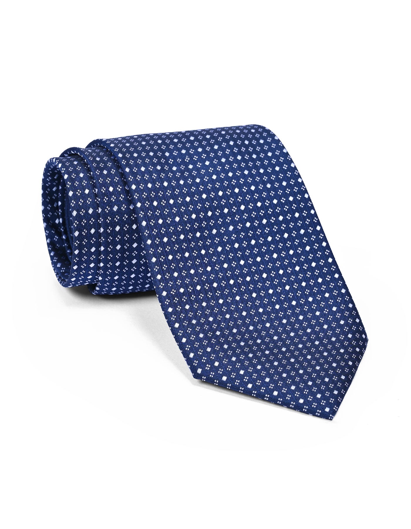 D Blue Geometric Tie