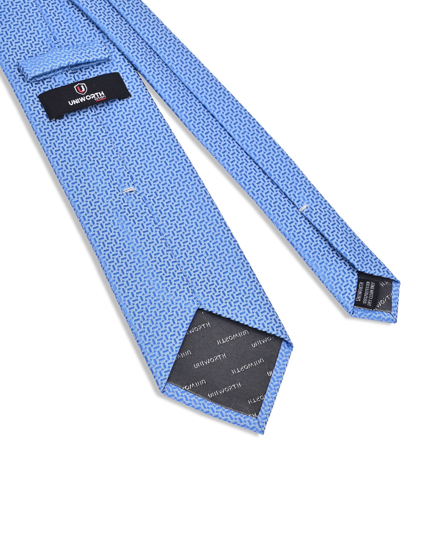L Blue Geometric Tie